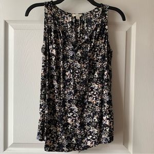 Sonoma black & white sleeveless top size small